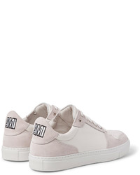 Ami Suede And Textured Leather Sneakers
