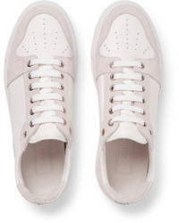 Ami Suede And Textured Leather Sneakers