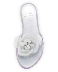 Stuart Weitzman Bloomed Floral Thong Sandal White