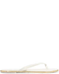 TKEES Lily Patent Leather Flip Flops White