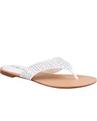 Westbuitti Wave 7 White Thong Sandals