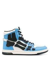 White Tie-Dye Canvas High Top Sneakers