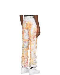 Who Decides War by MRDR BRVDO White Paint Splatter Harness Trousers