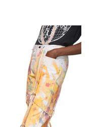 Who Decides War by MRDR BRVDO White Paint Splatter Harness Trousers