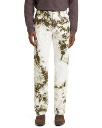 White Tie-Dye Corduroy Jeans