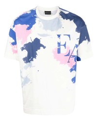 Emporio Armani Paint Splatter Detail T Shirt