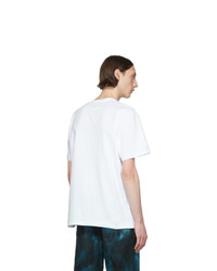 MSGM White Tie Dye Box Logo T Shirt