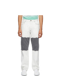 Givenchy Black And White Two Tone Jeans
