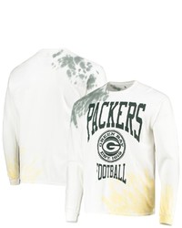 Junk Food Cream Green Bay Packers Tie Dye Long Sleeve T Shirt