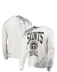 Junk Food Cream New Orleans Saints Tie Dye Long Sleeve T Shirt