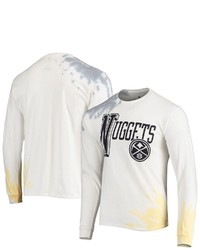 Junk Food White Denver Nuggets Tie Dye Long Sleeve T Shirt