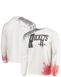 Junk Food White Houston Rockets Tie Dye Long Sleeve T Shirt At Nordstrom