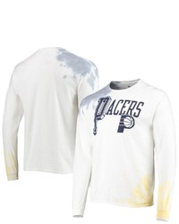 Junk Food White Indiana Pacers Tie Dye Long Sleeve T Shirt