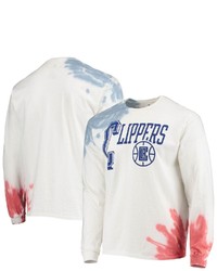 Junk Food White La Clippers Tie Dye Long Sleeve T Shirt
