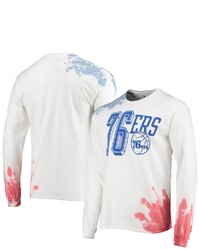 Junk Food White Philadelphia 76ers Tie Dye Long Sleeve T Shirt