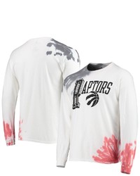 Junk Food White Toronto Raptors Tie Dye Long Sleeve T Shirt
