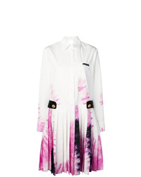White Tie-Dye Midi Dress