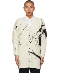 White Tie-Dye Raincoat