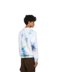 SASQUATCHfabrix. White And Multicolor Painted Vintage Sweatshirt
