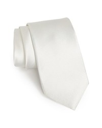 Nordstrom Woven Silk Tie White Regular
