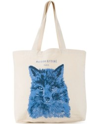 MAISON KITSUNE Maison Kitsun Fox Brush Tote Bag