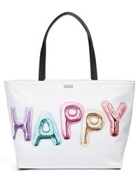 Kate Spade New York Whimsies Happy Francis Tote White