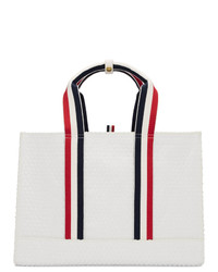 Thom Browne White Bubble Wrap East West Tote