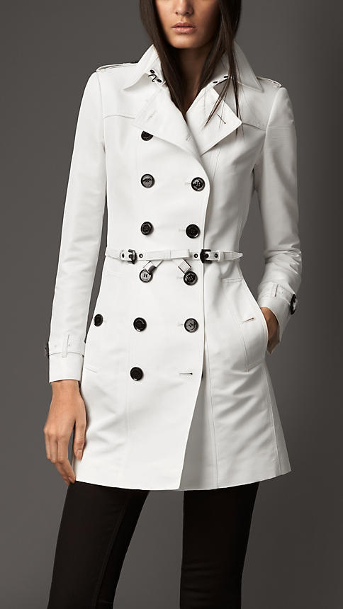 Burberry Mid Length Silk Blend Faille Trench Coat | Where to buy & how ...