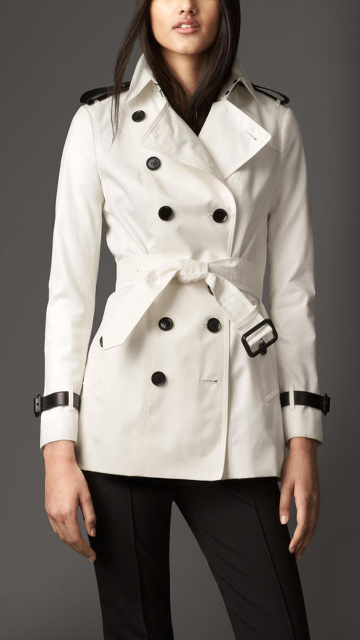 burberry coat white