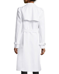 Michael Kors Michl Kors Double Breasted Trench Coat Optic White