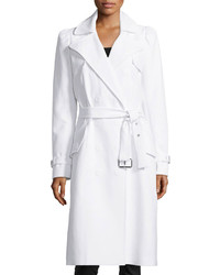 Michael Kors Michl Kors Double Breasted Trench Coat Optic White