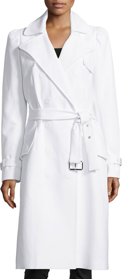 michael kors white trench coat