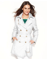 MICHAEL Michael Kors Michl Michl Kors Logo Lined Double Breasted Belted Trench Coat