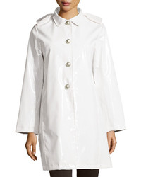 Jane Post Princess Raincoat With Detachable Hood White