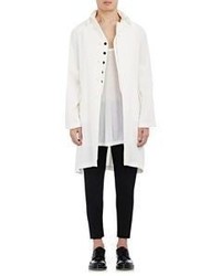 Ann Demeulemeester Slub Trench Coat White