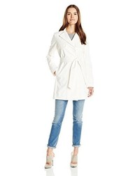 T Tahari Milly Single Breasted Trench With Linenlace