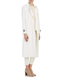 Barneys New York Twill Open Front Trench Coat