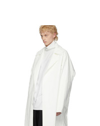 A. A. Spectrum White Long Trench Coat