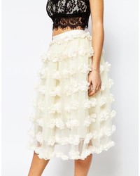 True Decadence Petite 3d Applique Tulle Prom Skirt