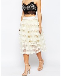 True Decadence Petite 3d Applique Tulle Prom Skirt