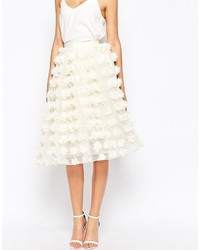 True Decadence Tall 3d Applique Tulle Prom Skirt