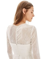 Topshop Bride Tulle Chantilly Lace Midi Dress