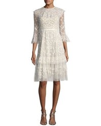 Needle & Thread Shadow Lace Tulle Embellished Midi Cocktail Dress