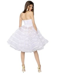 DSquared White Flounced Tulle Bustier
