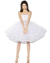 DSquared White Flounced Tulle Bustier