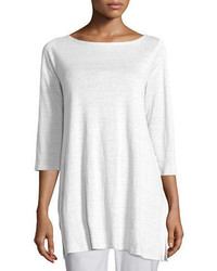 Eileen Fisher 3 4 Sleeve Organic Linen Tunic