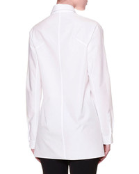 Jil Sander Button Front Tunic Wslits White