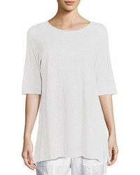 Eileen Fisher Half Sleeve Linen Blend Tunic Plus Size