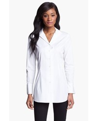 Lafayette 148 New York Excursion Stretch Tunic White Large