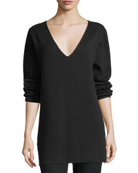 Joan Vass Long Sleeve Cotton Milano Tunic Plus Size